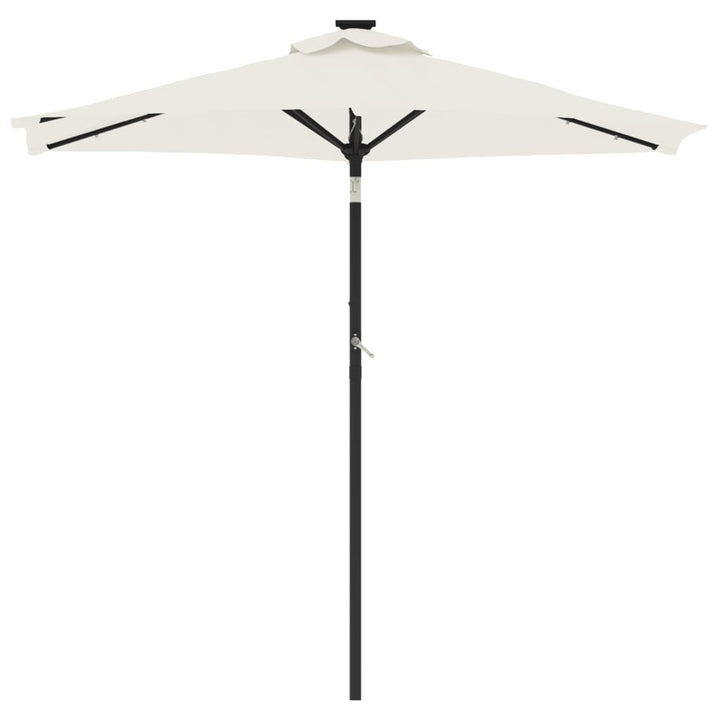 Umbrelă Soare De Grădină Stâlp Din Oțel/Led 225X225X212 Cm