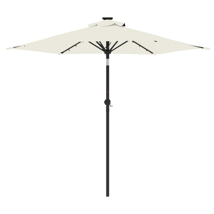 Umbrelă Soare De Grădină Stâlp Din Oțel/Led 225X225X212 Cm