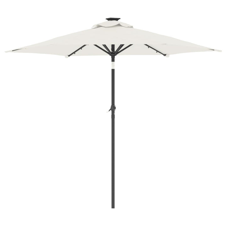 Umbrelă Soare De Grădină Stâlp Din Oțel/Led 225X225X212 Cm