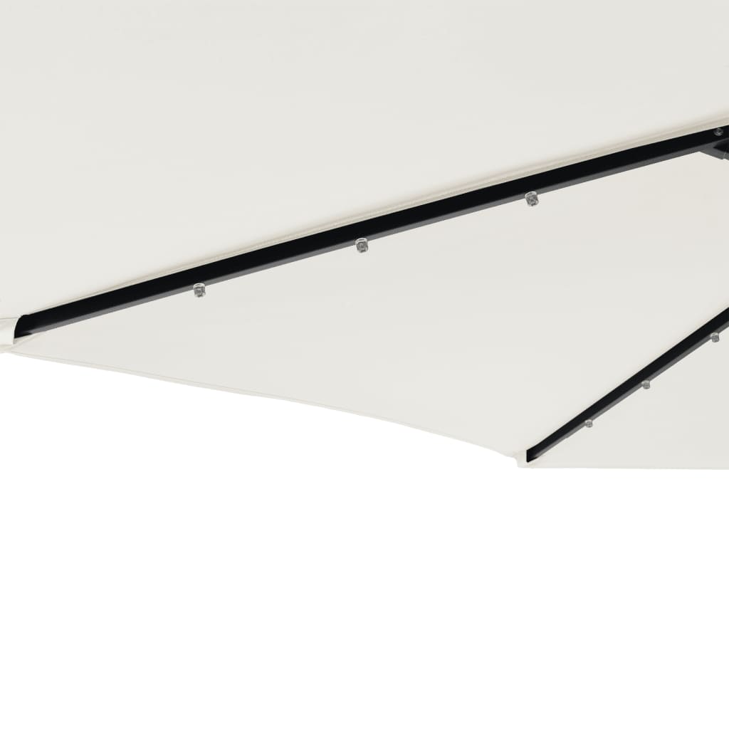 Umbrelă Soare De Grădină Stâlp Din Oțel/Led 225X225X212 Cm