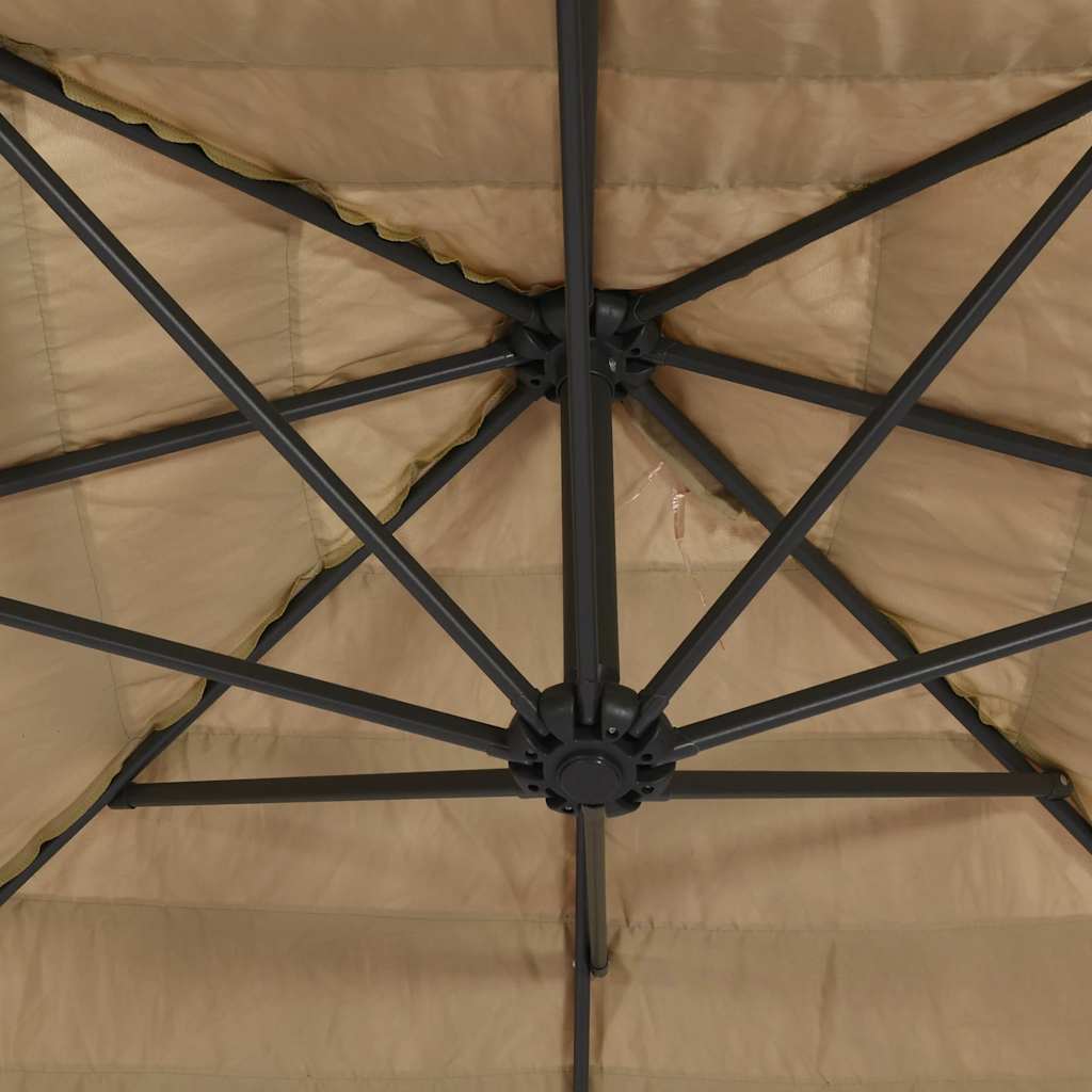 Umbrelă Soare De Grădină Cu Stâlp Din Oțel, Maro