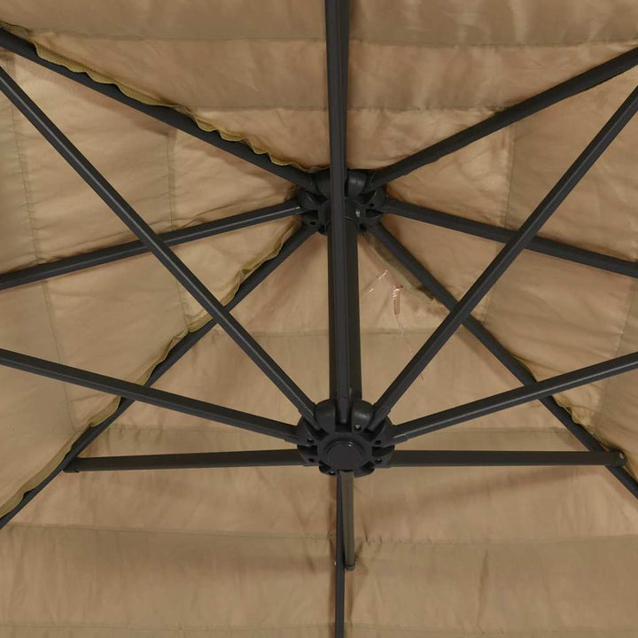 Umbrelă Soare De Grădină Cu Stâlp Din Oțel, Maro