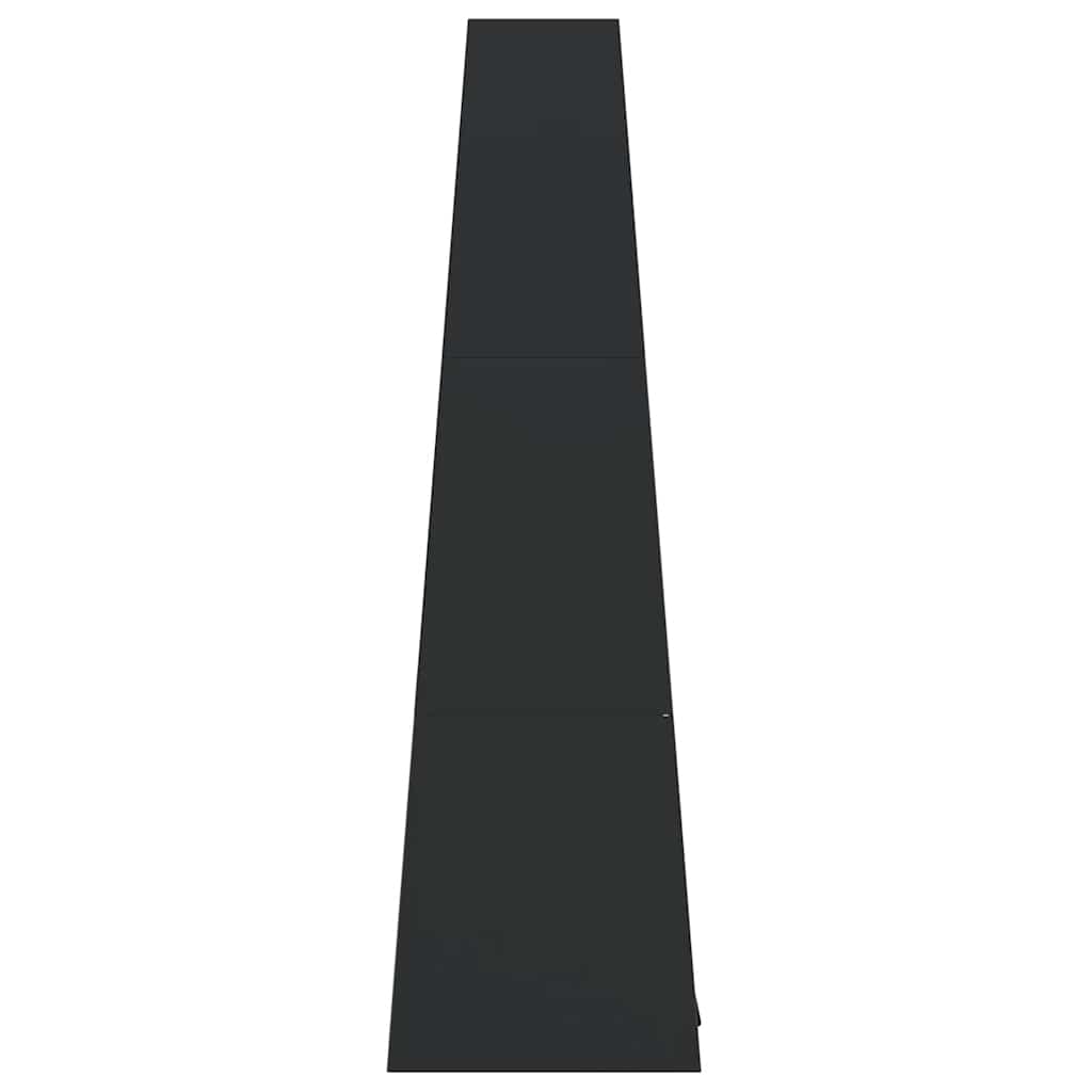 Șemineu De Exterior, Magazie De Bușteni, Negru Design Turn Oțel