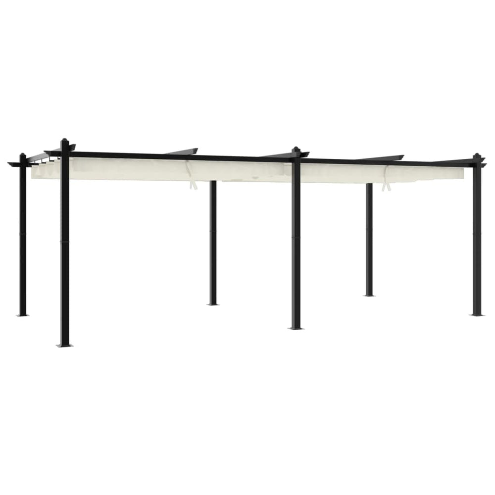 Foișor De Grădină, Acoperiș Retractabil, , 3X6 M, Aluminiu