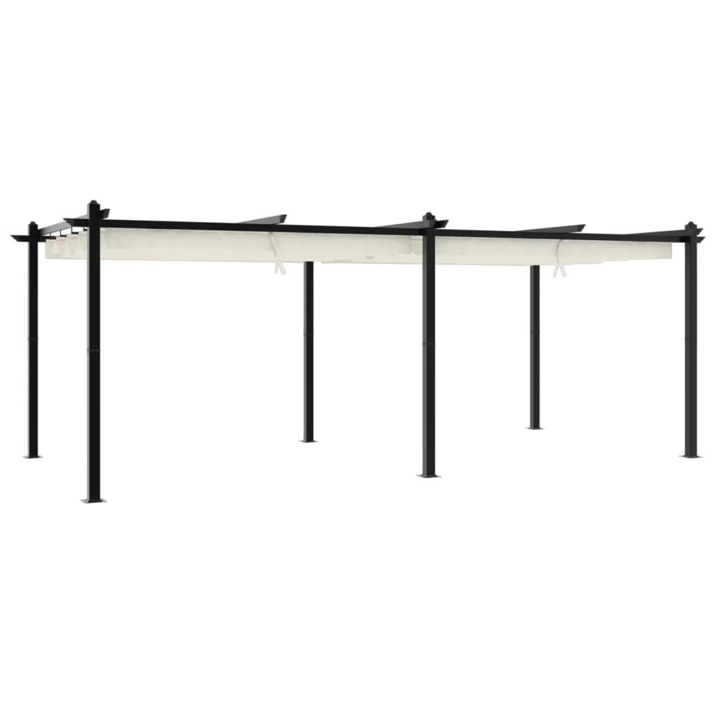 Foișor De Grădină, Acoperiș Retractabil, , 3X6 M, Aluminiu
