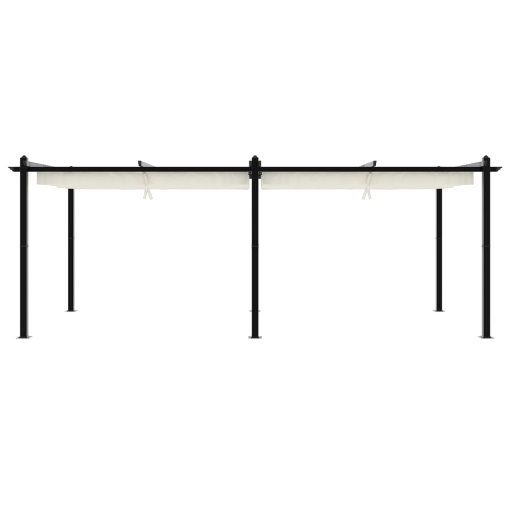 Foișor De Grădină, Acoperiș Retractabil, , 3X6 M, Aluminiu