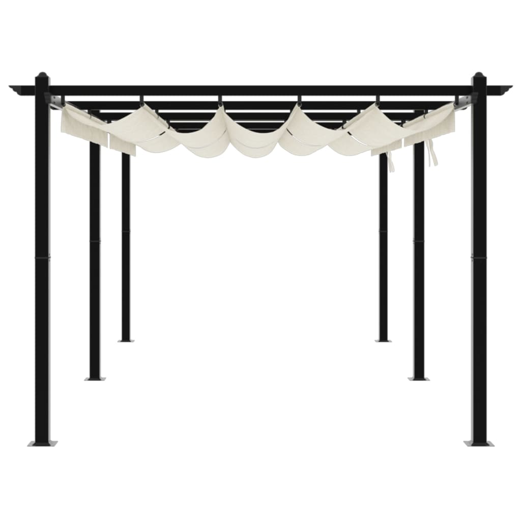 Foișor De Grădină, Acoperiș Retractabil, , 3X6 M, Aluminiu