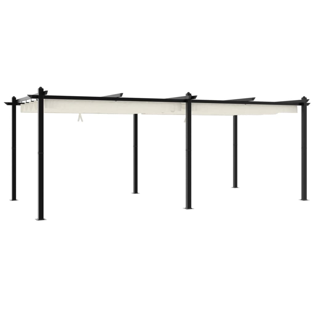 Foișor De Grădină, Acoperiș Retractabil, , 3X6 M, Aluminiu