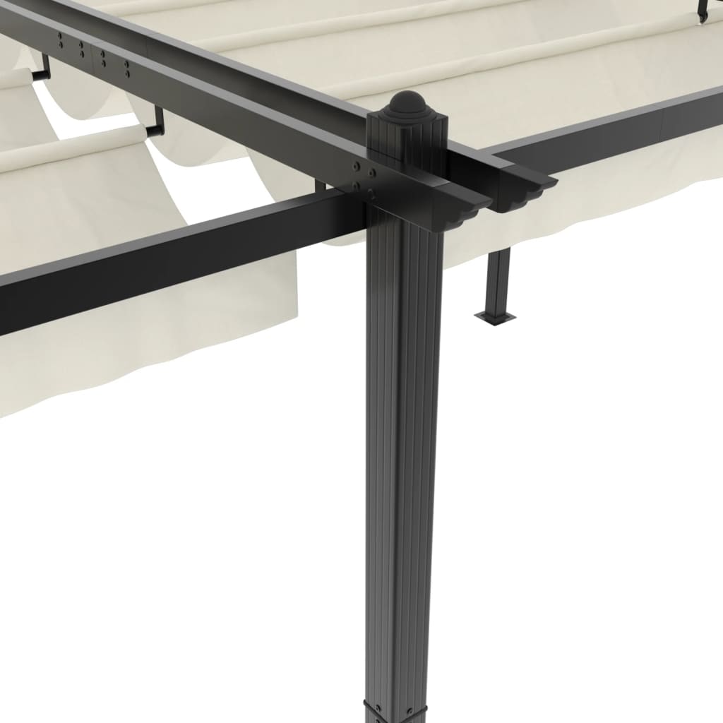 Foișor De Grădină, Acoperiș Retractabil, , 3X6 M, Aluminiu