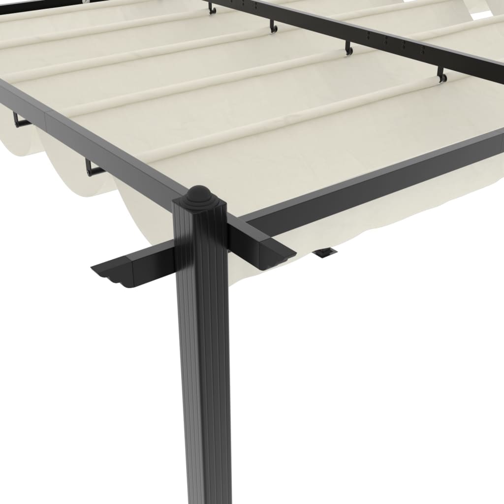 Foișor De Grădină, Acoperiș Retractabil, , 3X6 M, Aluminiu
