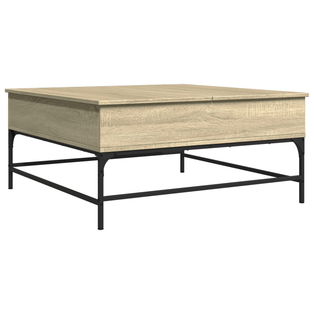 Măsuță Cafea 95X95X45 Cm Lemn Prelucrat Și Metal