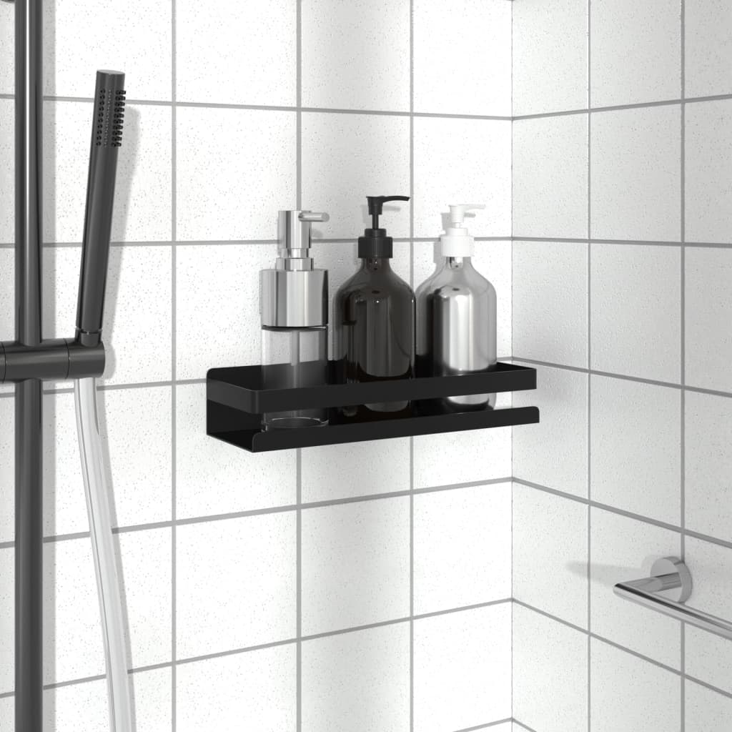 Raft De Duș Negru Mat 23X6,5X6 Cm Oțel Inoxidabil 304 Periat