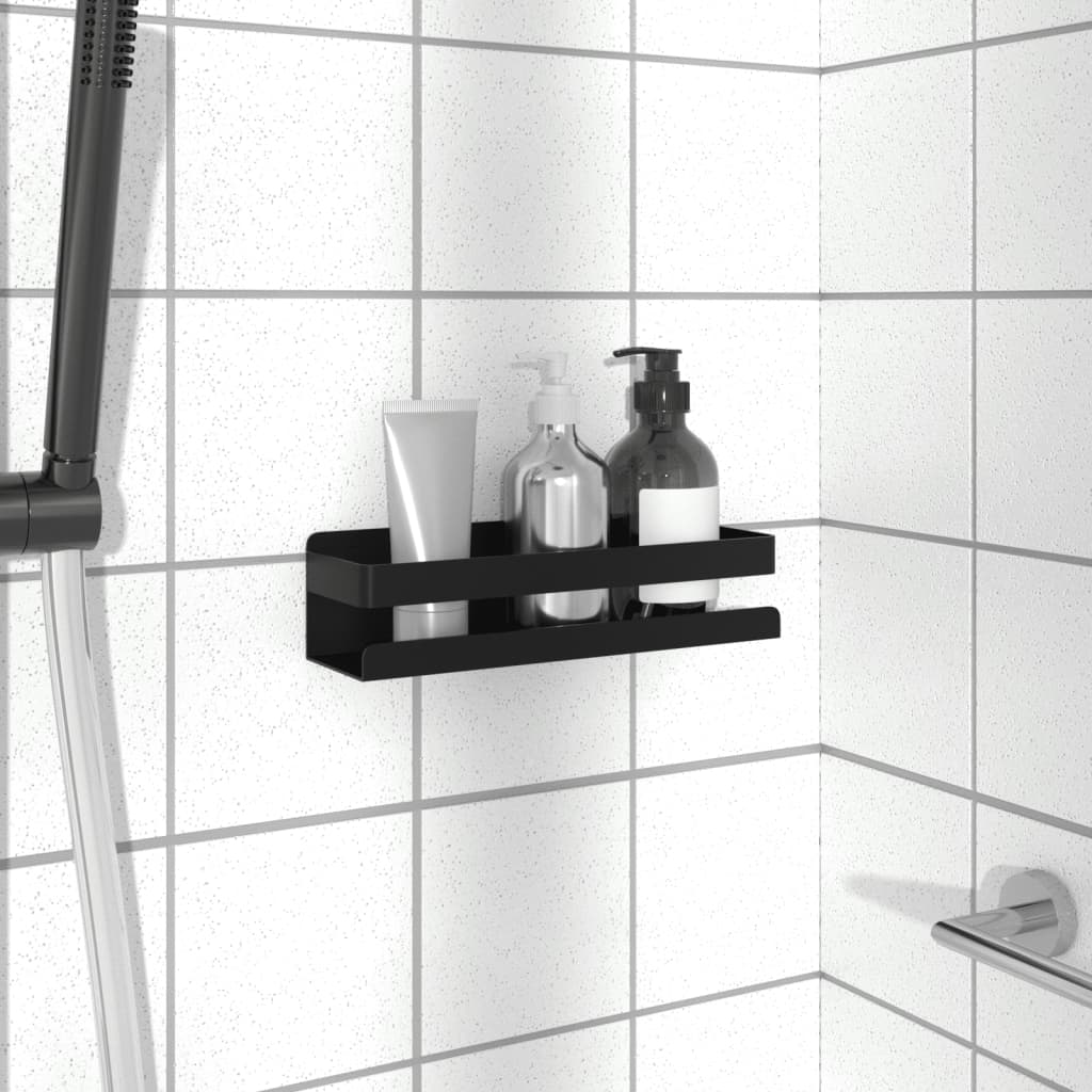 Raft De Duș Negru Mat 23X6,5X6 Cm Oțel Inoxidabil 304 Periat