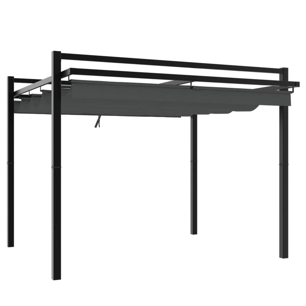Foișor De Grădină Acoperiș Retractabil 3X3 M Aluminiu