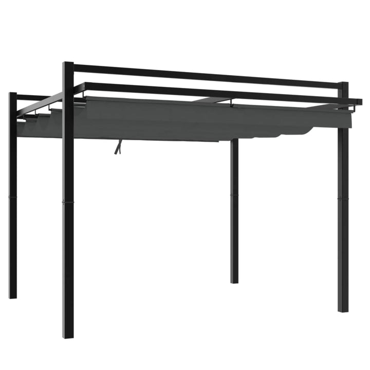 Foișor De Grădină Acoperiș Retractabil 3X3 M Aluminiu