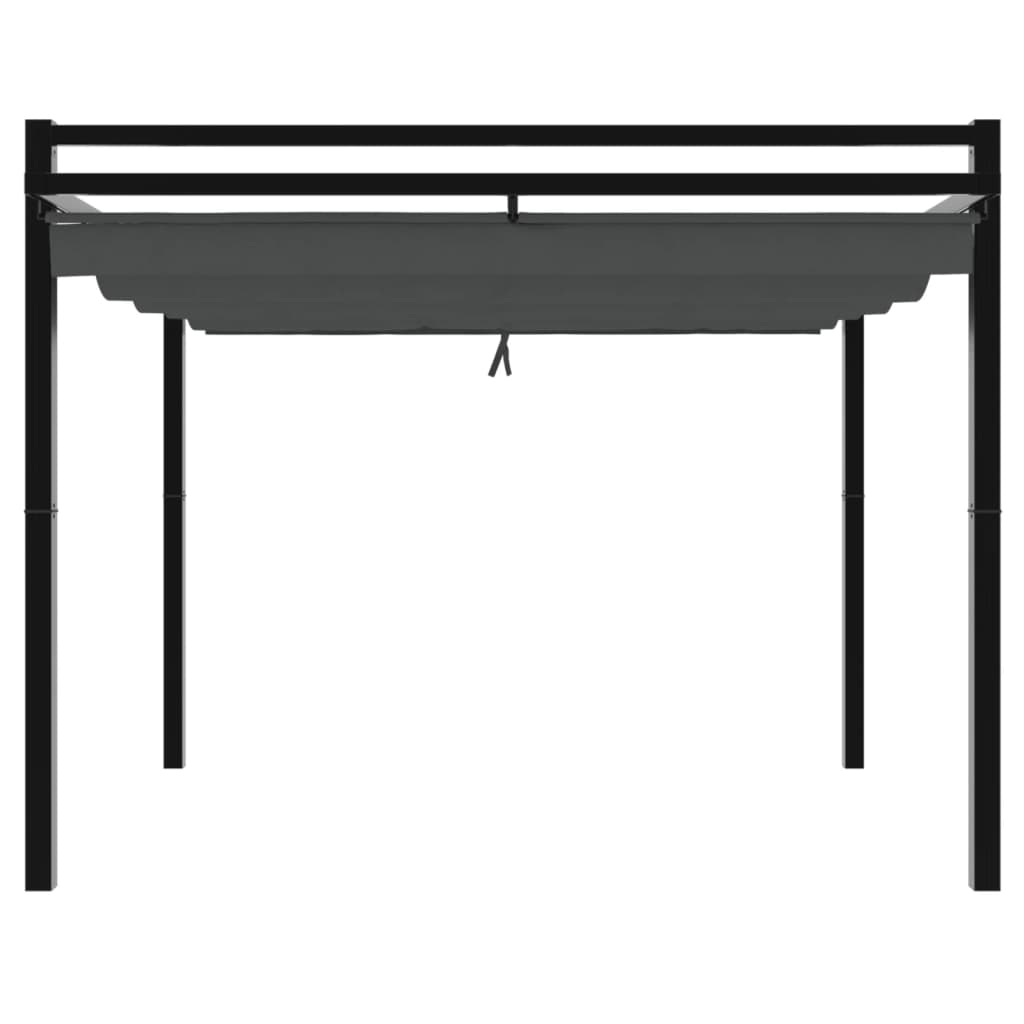 Foișor De Grădină Acoperiș Retractabil 3X3 M Aluminiu