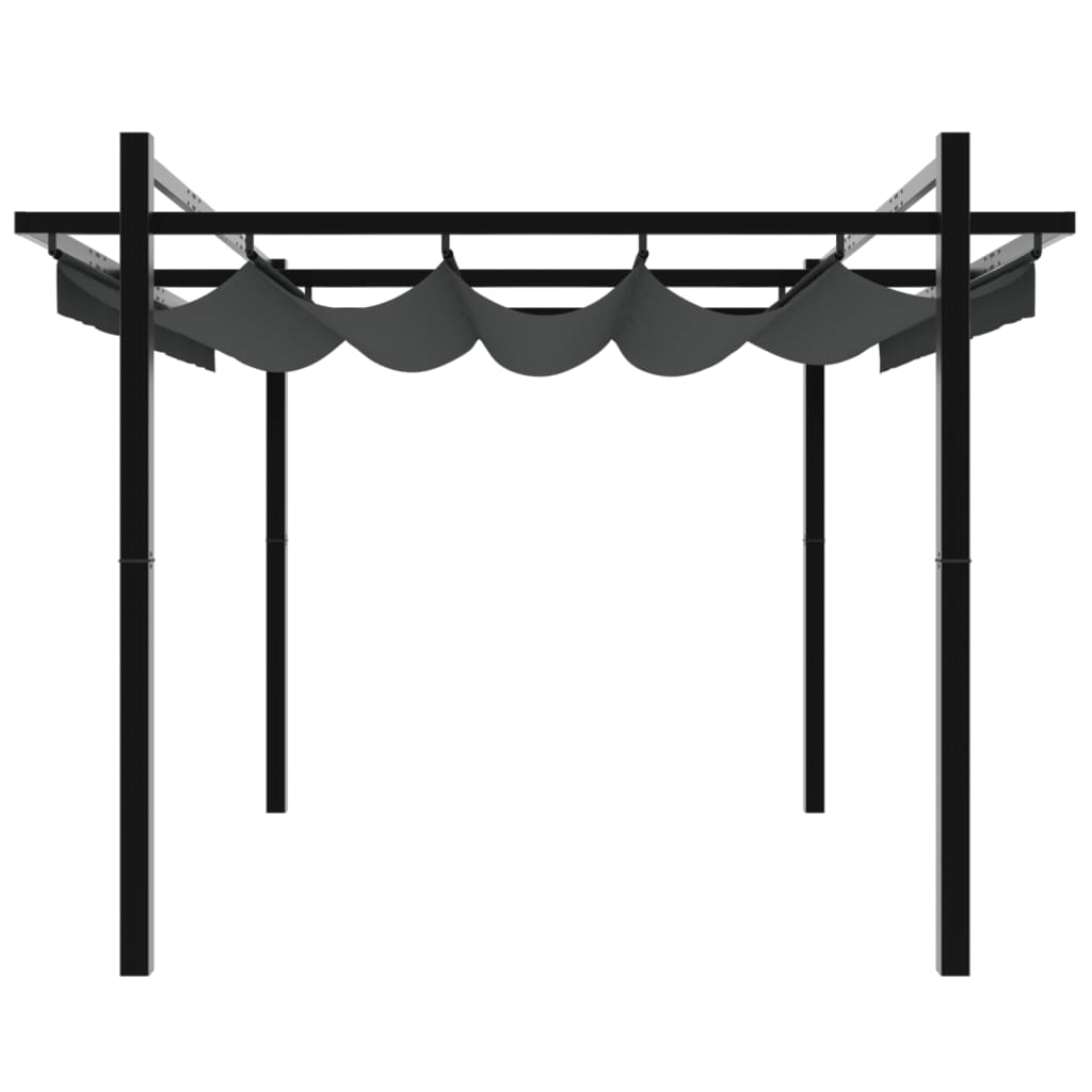 Foișor De Grădină Acoperiș Retractabil 3X3 M Aluminiu