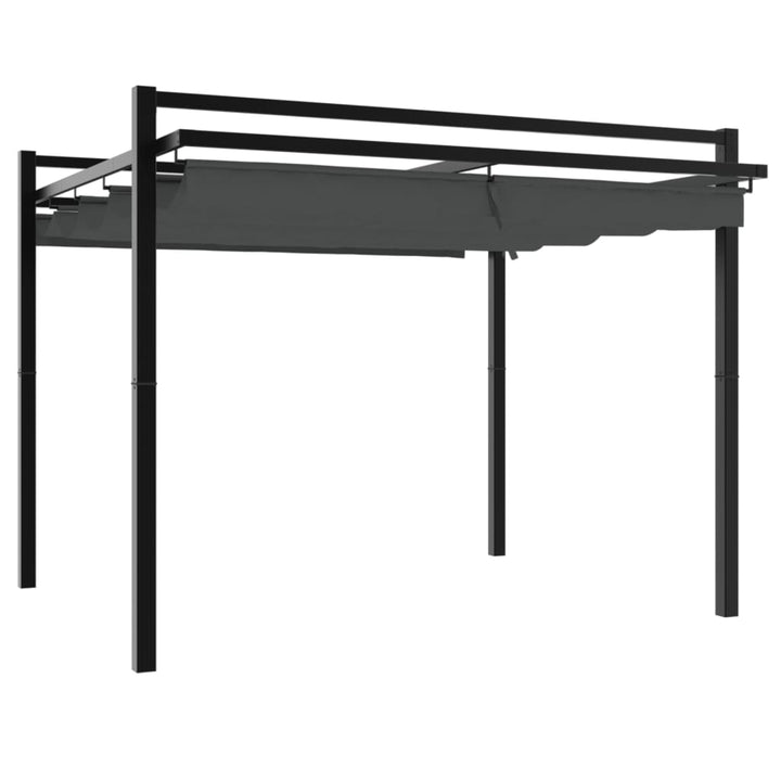 Foișor De Grădină Acoperiș Retractabil 3X3 M Aluminiu