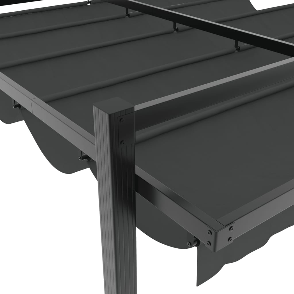 Foișor De Grădină Acoperiș Retractabil 3X3 M Aluminiu