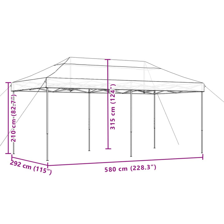Cort De Petrecere Pliabil Pop-Up, 580X292X315 Cm,
