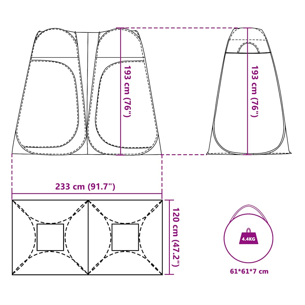 Cort De Intimitate Pop-Up, , Impermeabil