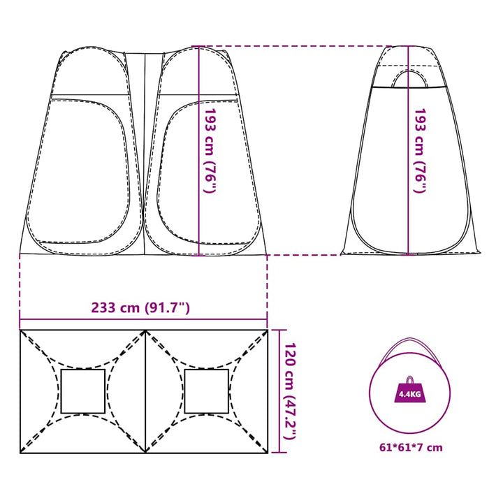 Cort De Intimitate Pop-Up, , Impermeabil