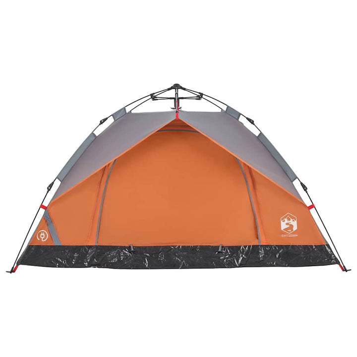 Cort Camping Cupolă , Gri/Portocaliu, Setare Rapidă