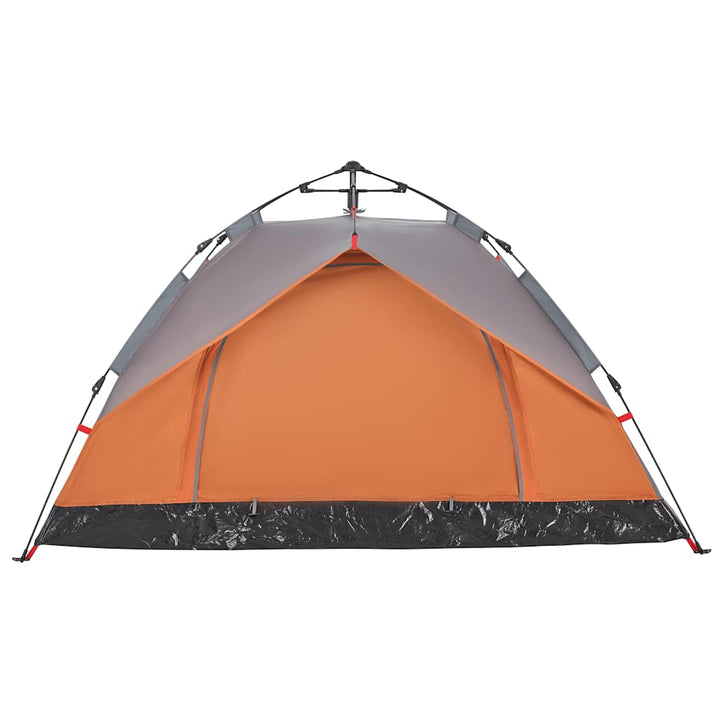 Cort Camping Cupolă , Gri/Portocaliu, Setare Rapidă