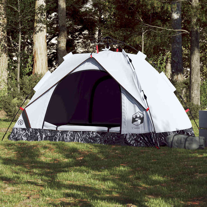Cort Camping Cupolă , Gri/Portocaliu, Setare Rapidă