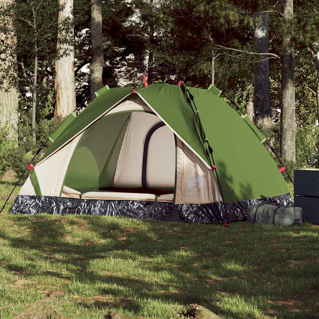 Cort Camping Cupolă , Gri/Portocaliu, Setare Rapidă