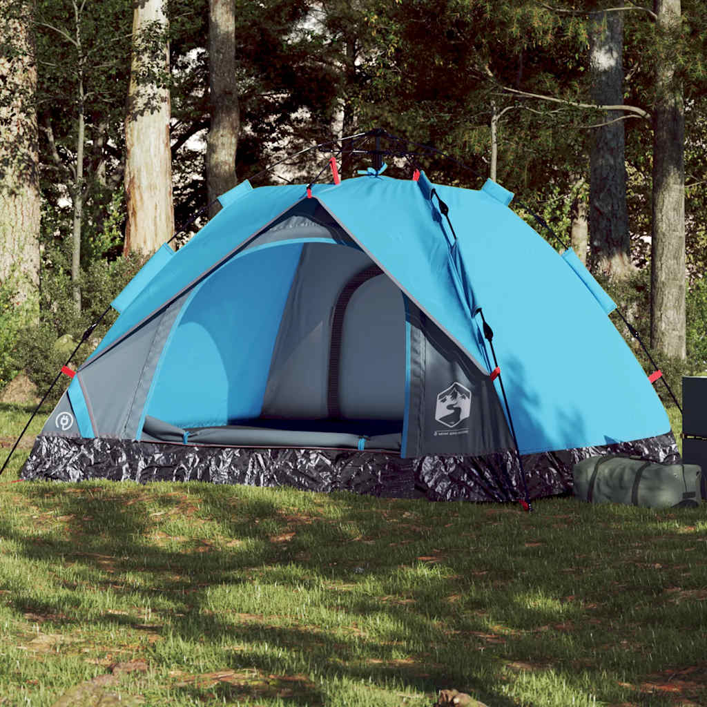 Cort Camping Cupolă , Gri/Portocaliu, Setare Rapidă