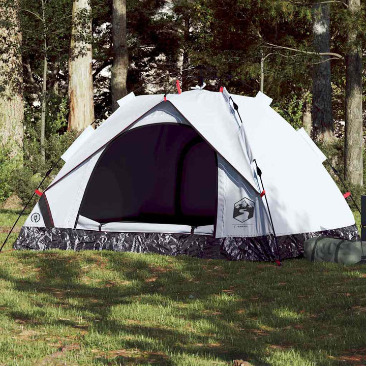 Cort Camping Cupolă , Gri/Portocaliu, Setare Rapidă