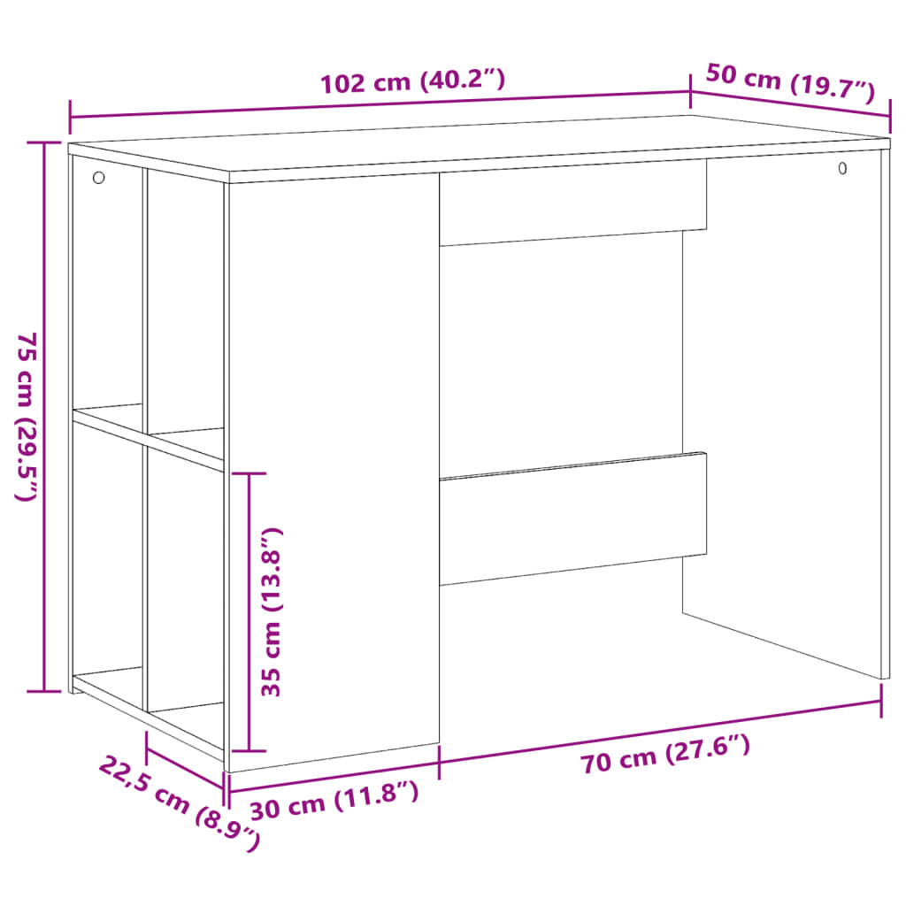 Birou, , 102X50X75 Cm, Lemn Compozit