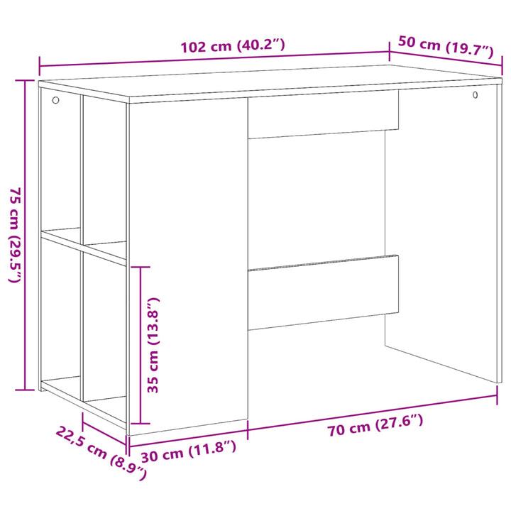 Birou, , 102X50X75 Cm, Lemn Compozit