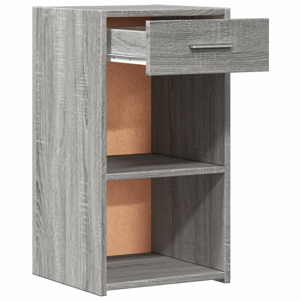 Noptiere, 2 Buc., Gri Sonoma, 35X34X65 Cm, Lemn Prelucrat