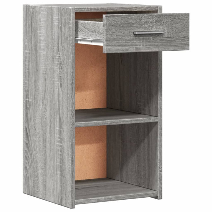 Noptiere, 2 Buc., Gri Sonoma, 35X34X65 Cm, Lemn Prelucrat