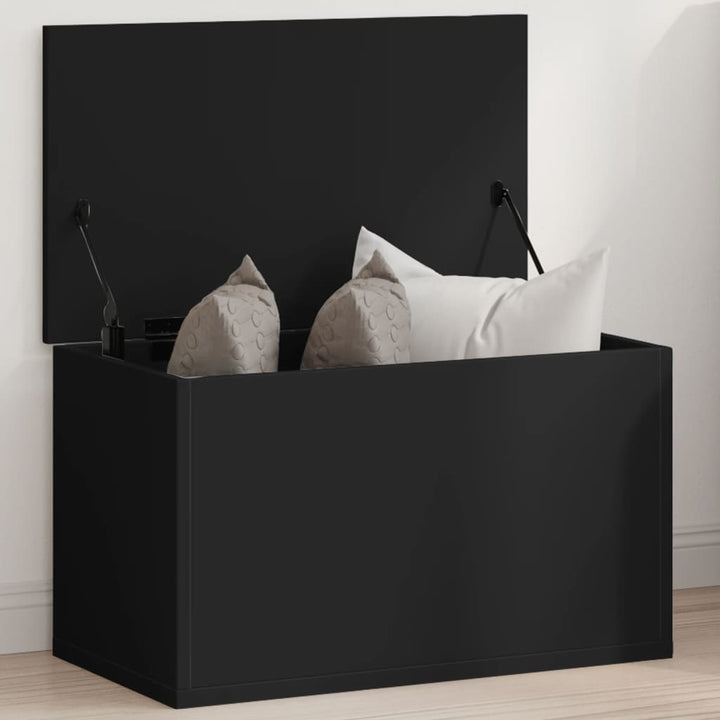 Cutie De Depozitare, Negru, 60X35X35 Cm, Lemn Prelucrat