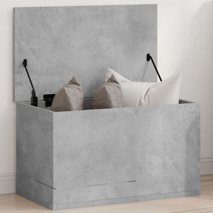Cutie De Depozitare, Gri Beton, 60X35X35 Cm, Lemn Prelucrat