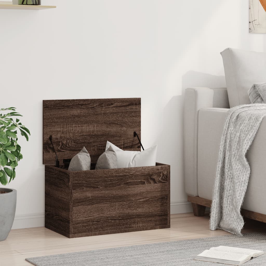 Cutie De Depozitare, Stejar Maro, 60X35X35 Cm, Lemn Prelucrat