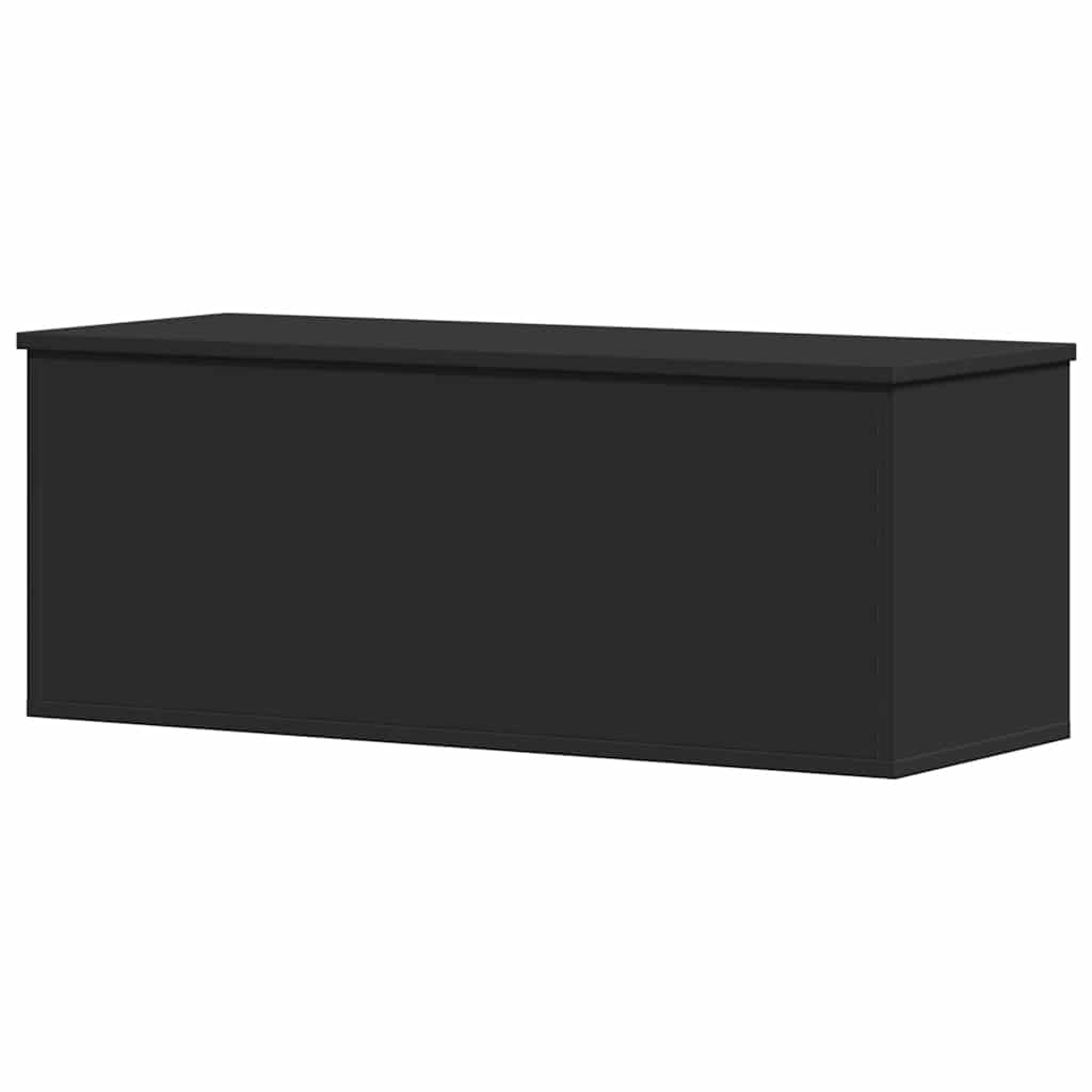 Cutie De Depozitare, Negru, 90X35X35 Cm, Lemn Prelucrat
