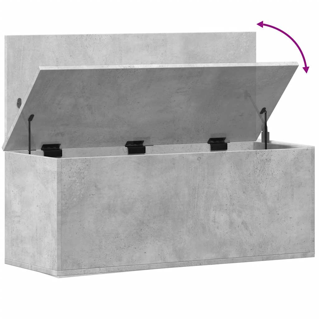 Cutie De Depozitare, Gri Beton, 90X35X35 Cm, Lemn Prelucrat