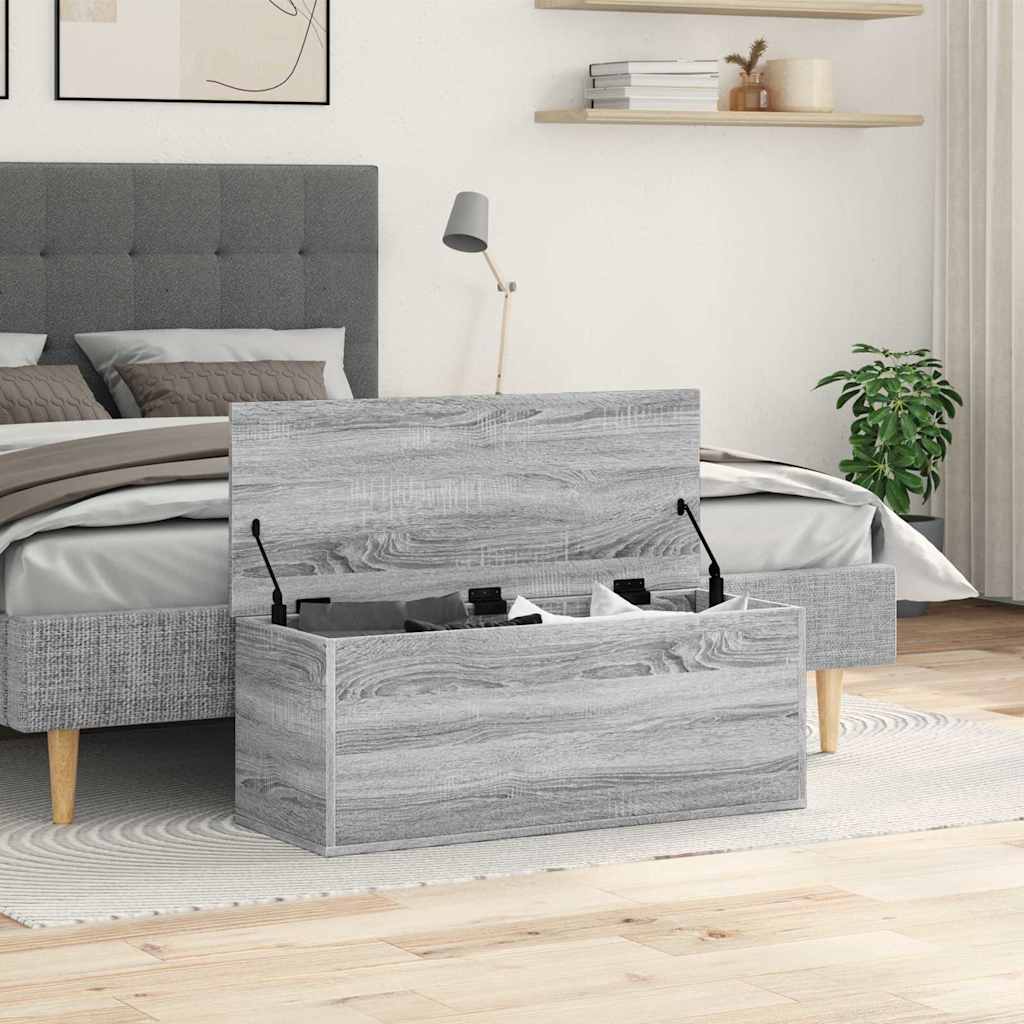 Cutie De Depozitare, Gri Sonoma, 90X35X35 Cm, Lemn Prelucrat