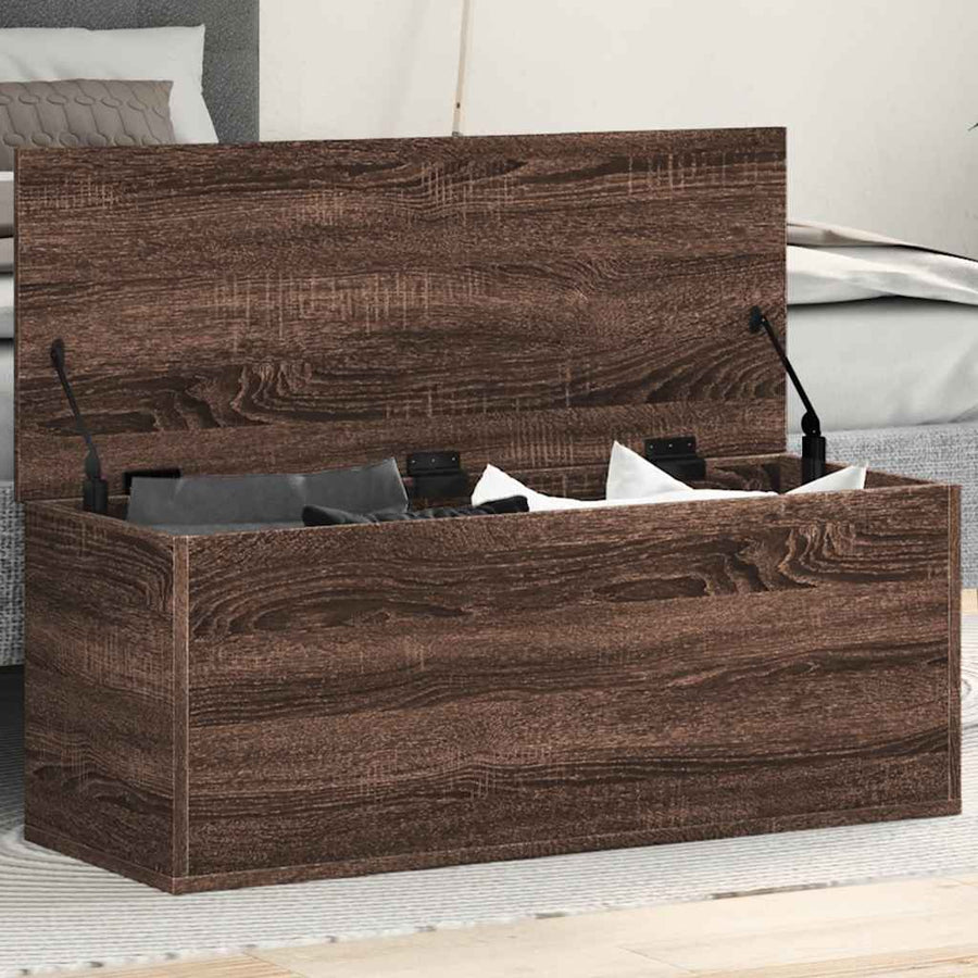 Cutie De Depozitare, Stejar Maro, 90X35X35 Cm, Lemn Prelucrat