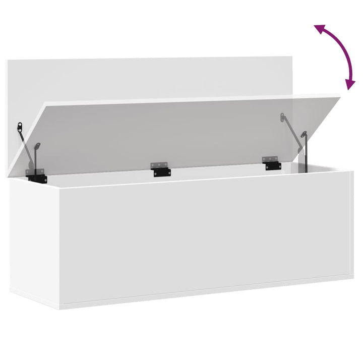 Cutie De Depozitare, Alb, 102X35X35 Cm, Lemn Prelucrat