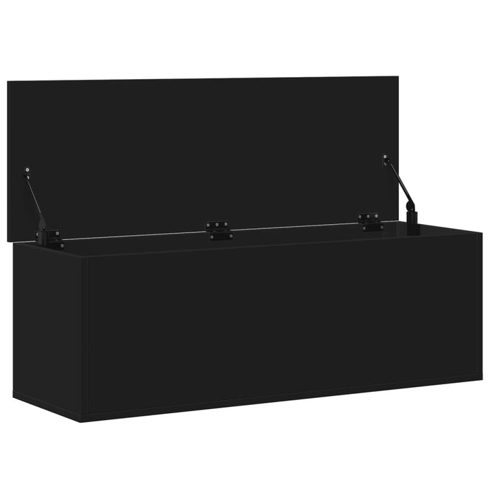 Cutie De Depozitare, Negru, 102X35X35 Cm, Lemn Prelucrat