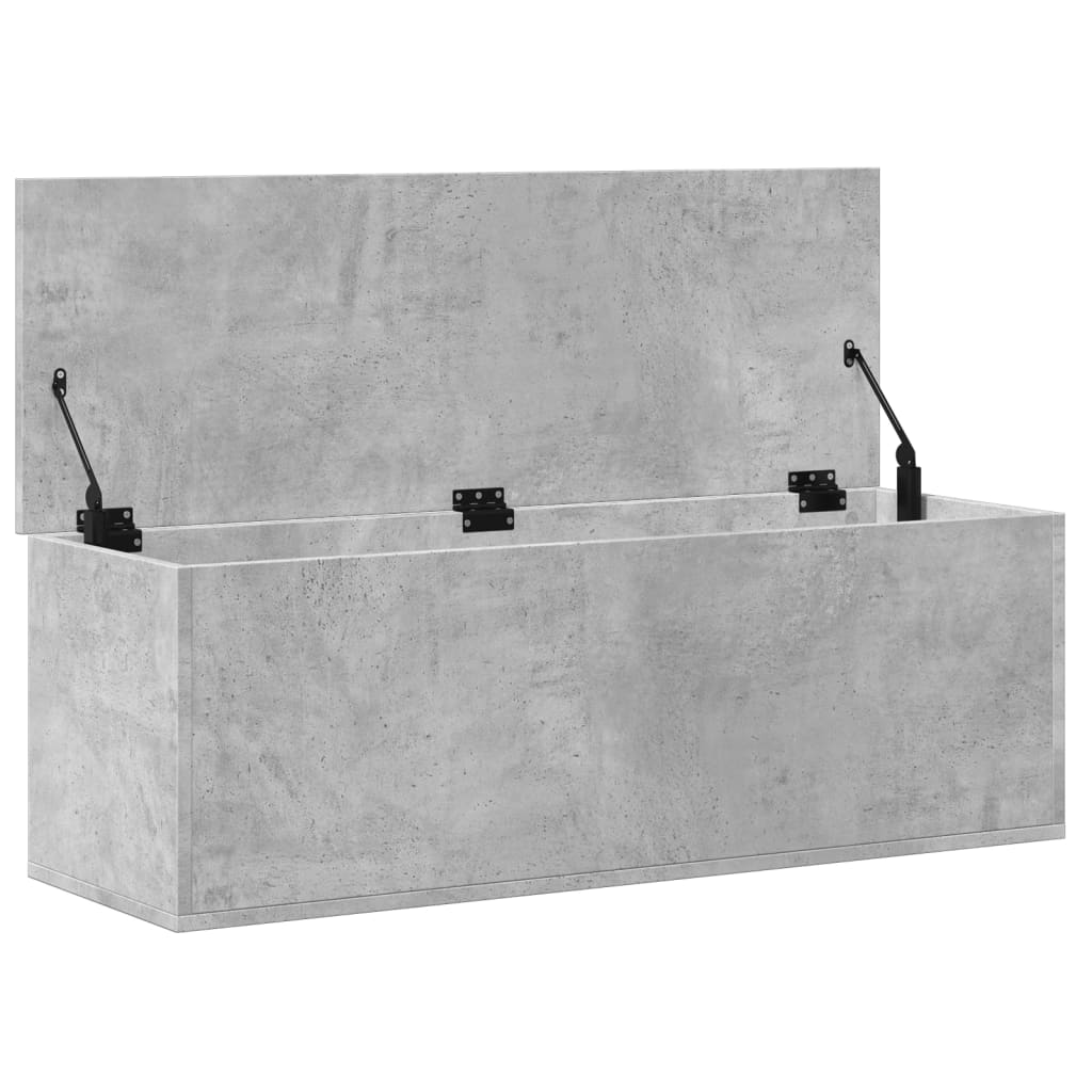 Cutie De Depozitare, Gri Beton, 102X35X35 Cm, Lemn Prelucrat