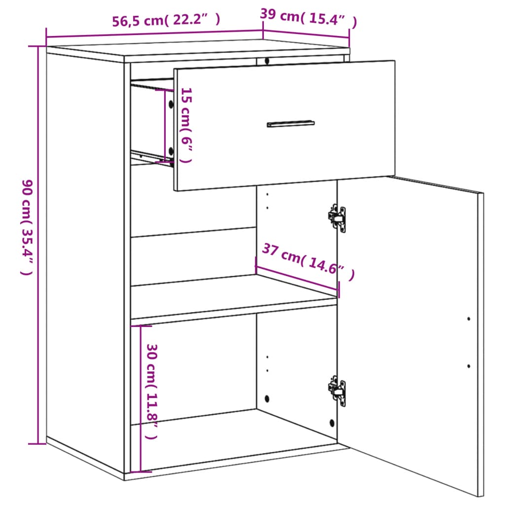 Dulap Depozitare, , 56,5X39X90 Cm, Lemn Prelucrat