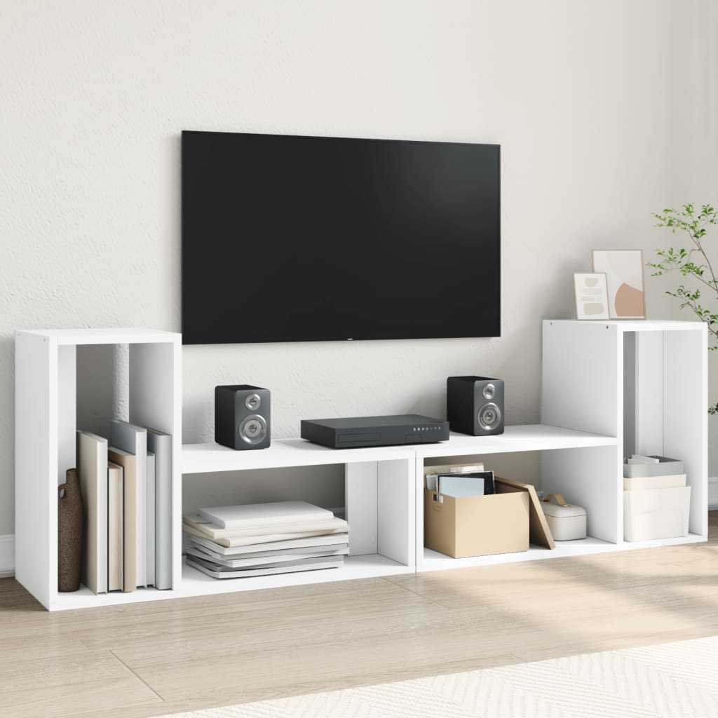 Comodă Tv, 2 Buc., Gri Sonoma, 100X30X50 Cm, Lemn Prelucrat