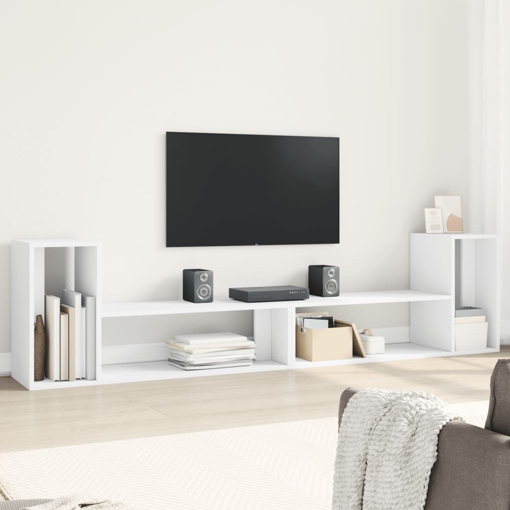 Comodă Tv, 2 Buc., Gri Sonoma, 100X30X50 Cm, Lemn Prelucrat