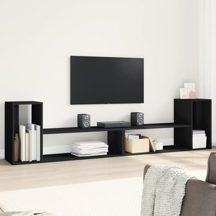 Comodă Tv, 2 Buc., Gri Sonoma, 100X30X50 Cm, Lemn Prelucrat